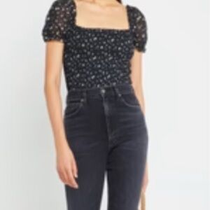 Few Moda, Kourt, Black Floral Women's Top